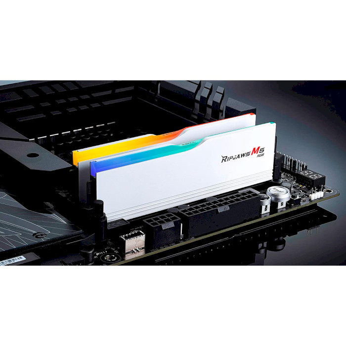 Модуль памяти G.SKILL Ripjaws M5 RGB Matte White DDR5 5200MHz 32GB Kit 2x16GB (F5-5200J4040A16GX2-RM5RW)