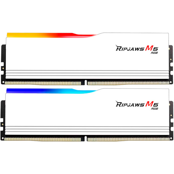 Модуль пам'яті G.SKILL Ripjaws M5 RGB Matte White DDR5 5200MHz 64GB Kit 2x32GB (F5-5200J4040A32GX2-RM5RW)