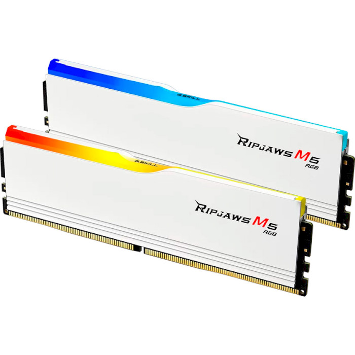 Модуль памяти G.SKILL Ripjaws M5 RGB Matte White DDR5 6000MHz 64GB Kit 2x32GB (F5-6000J3040G32GX2-RM5RW)