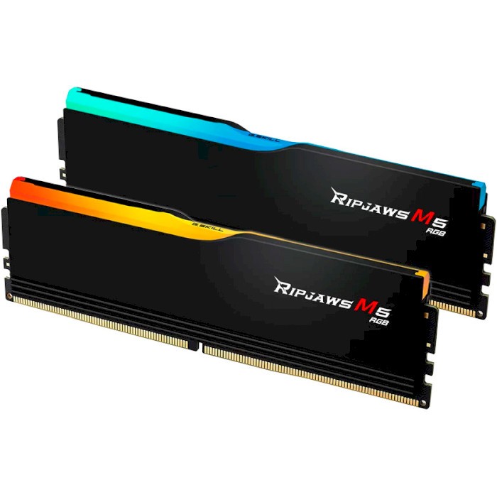 Модуль памяти G.SKILL Ripjaws M5 RGB Matte Black DDR5 6400MHz 64GB Kit 2x32GB (F5-6400J3239G32GX2-RM5RK)