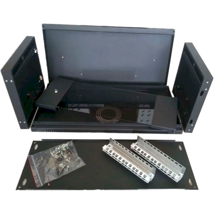 Настінна шафа 19" HYPERNET WMNC-35-4U-Flat (4U, 600x350мм, RAL9005)