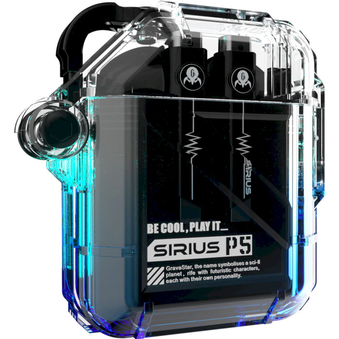 Наушники GRAVASTAR Sirius P5 Transparent Blue