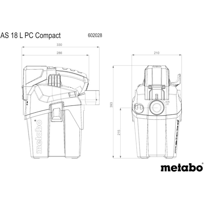 Пилосос господарський METABO AS 18 L PC Compact (602028850)