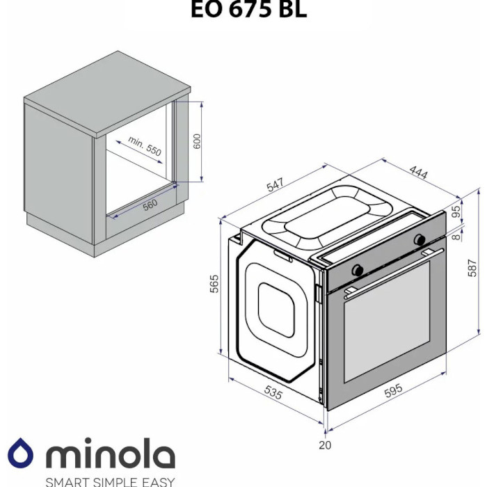 Духова шафа MINOLA EO 675 BL