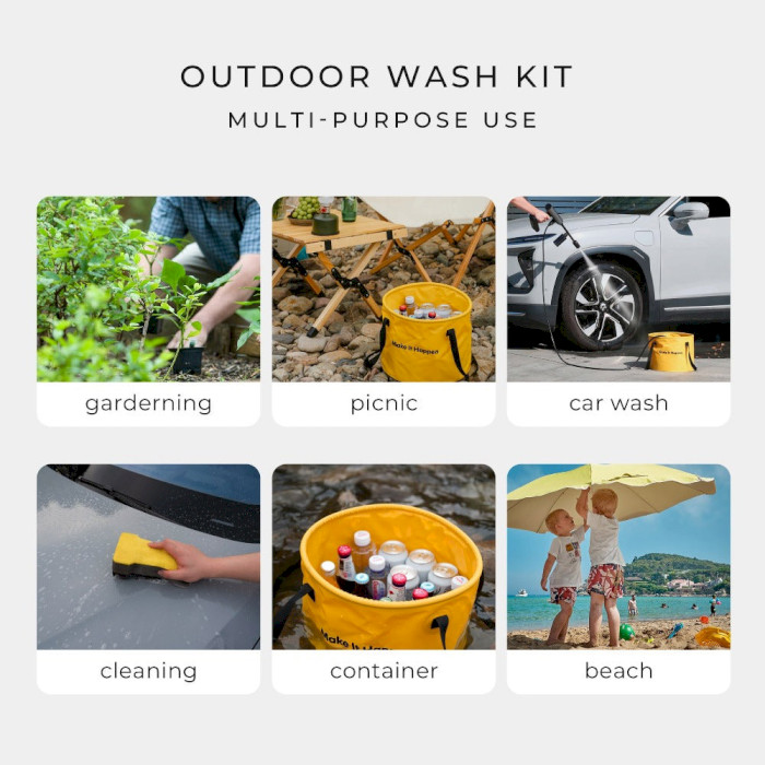 Комплект для прибирання HOTO Outdoor Wash Kit (QWOGJ002)