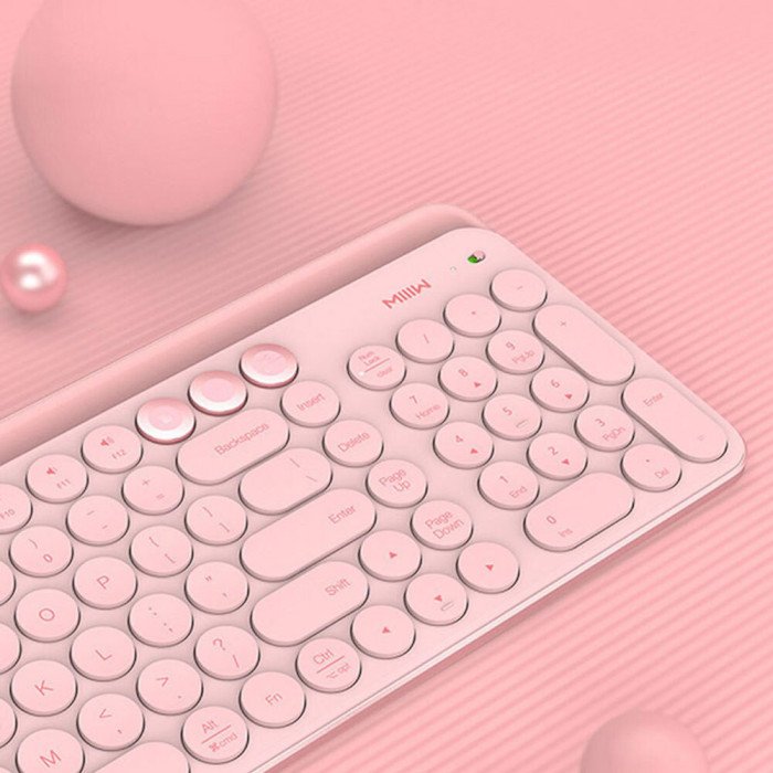 Клавіатура бездротова XIAOMI MiiiW AIR85+ Dual Mode Pink (MWBK01PK)