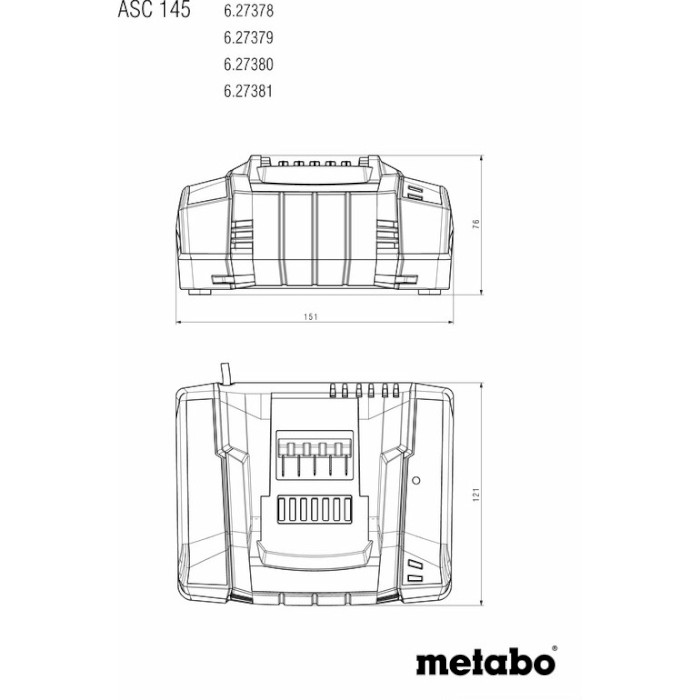 Зарядний пристрій METABO ASC 145