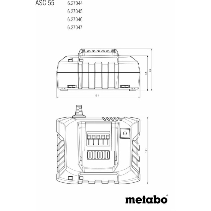 Зарядний пристрій METABO ASC 55