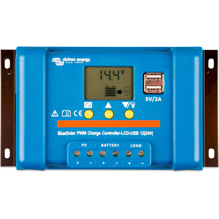 Контролер заряда VICTRON ENERGY BlueSolar PWM LCD&USB 12/24V 30A (BLUESOLAR PWM-LCD&USB 12/24V-30A)
