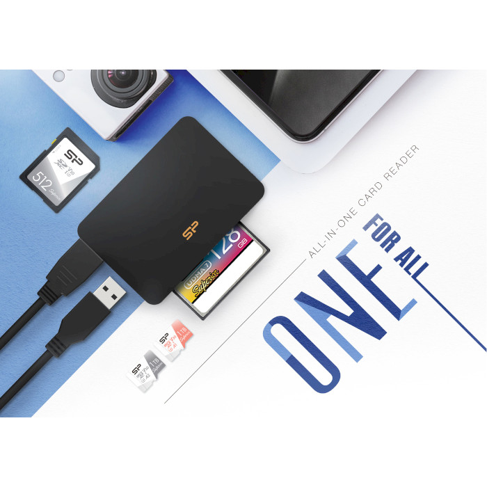 Кардрідер SILICON POWER All-in-One Card Reader Black (SPU3A05REDEL6L0K)