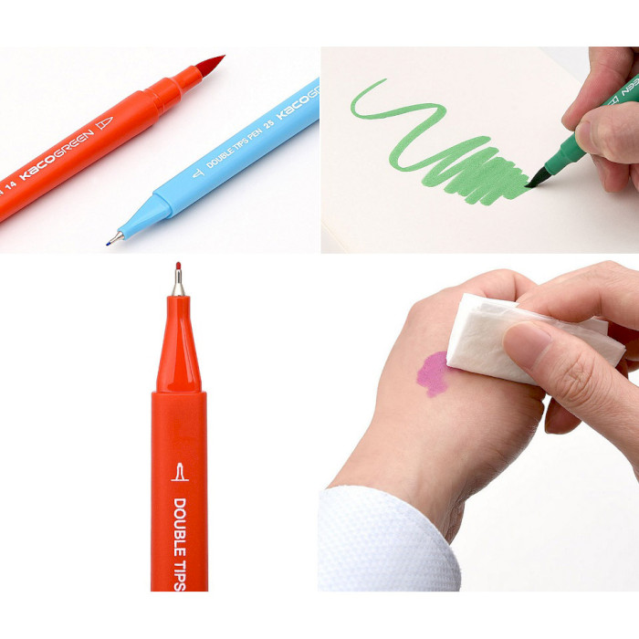 Набір кольорових маркерів Xiaomi KACO Artist Double Tips Pen 36 Colors (K1037)