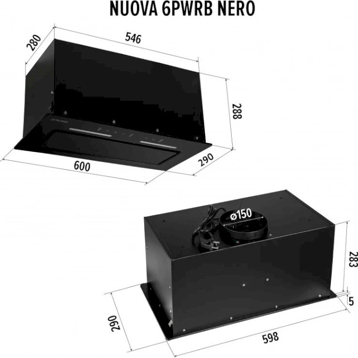 Витяжка PERFELLI Nova 6PWRB Nero