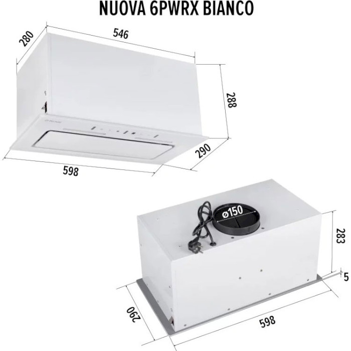 Вытяжка PERFELLI Nova 6PWRX Bianco