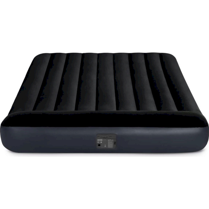 Матрац надувний c підголівником INTEX Dura Beam Pillow Classic Airbed with Built-in Pump 203x152 Black (64150)