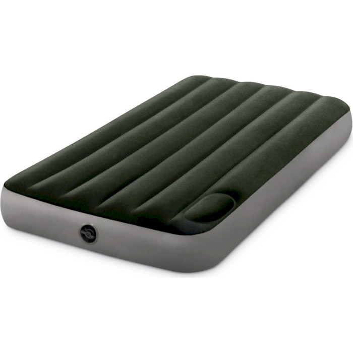 Надувний матрац INTEX Twin Dura-Beam Downy Airbed with Foot Bip 191x99 Green (64761)