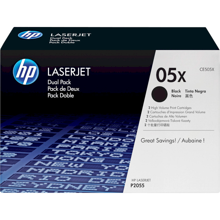 Тонер-картридж HP 05X Dual Pack Black (CE505XD)