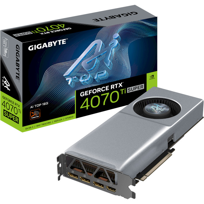 Відеокарта GIGABYTE GeForce RTX 4070 Ti Super AI Top 16G (GV-N407TSAI TOP-16GD)