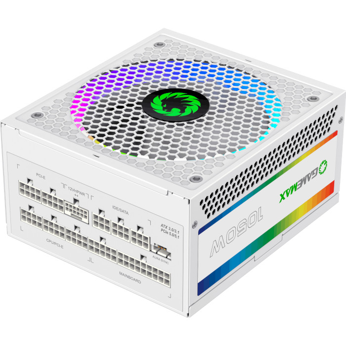 Блок живлення 1050W GAMEMAX RGB-1050 Pro ATX3.1 PCIe5.1 White