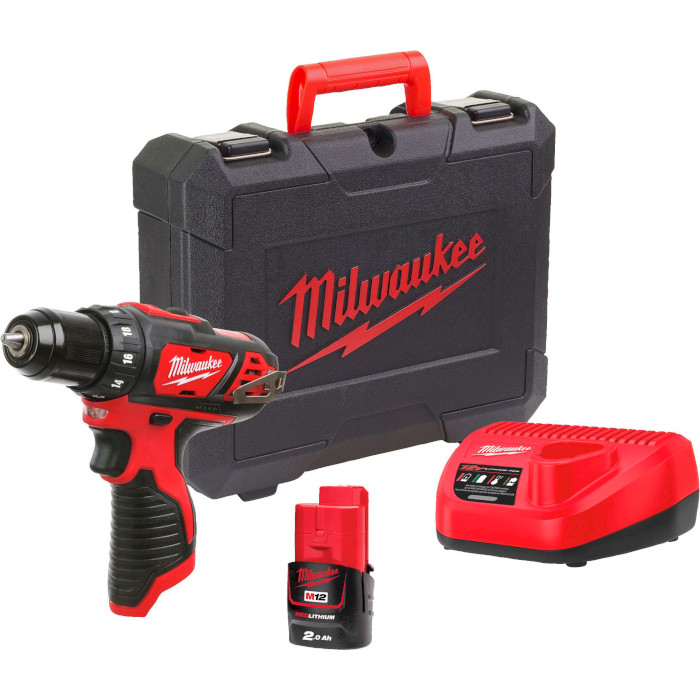 Аккумуляторная дрель-шуруповёрт MILWAUKEE M12 BDD-201C (4933479439)