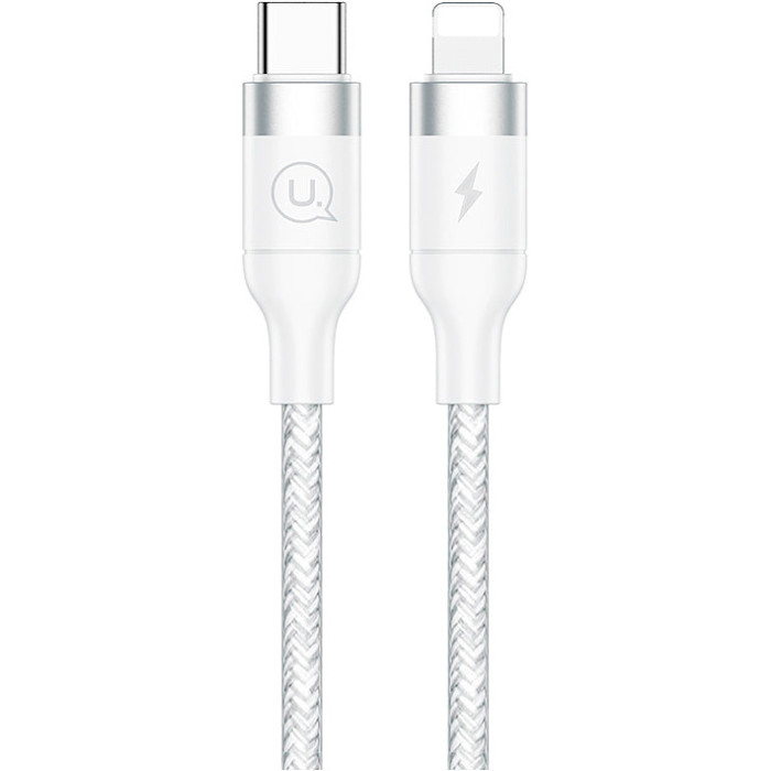 Кабель USAMS US-SJ350 U31 Type-C to Lightning PD 18W Fast Charging Cable 1.2м White (SJ350USB02)