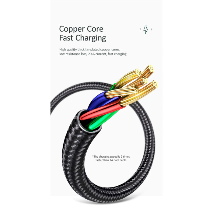 Кабель USAMS US-SJ460 Type-C U-Bob Smart Power-off Cable 1.2м Green (SJ460USB02)