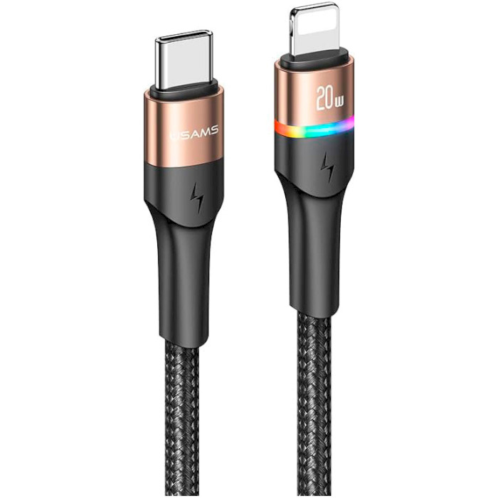 Кабель USAMS US-SJ538 U76 Type-C to Lightning 20W PD Fast Charging & Data Cable 1.2м Gold (SJ538USB02)