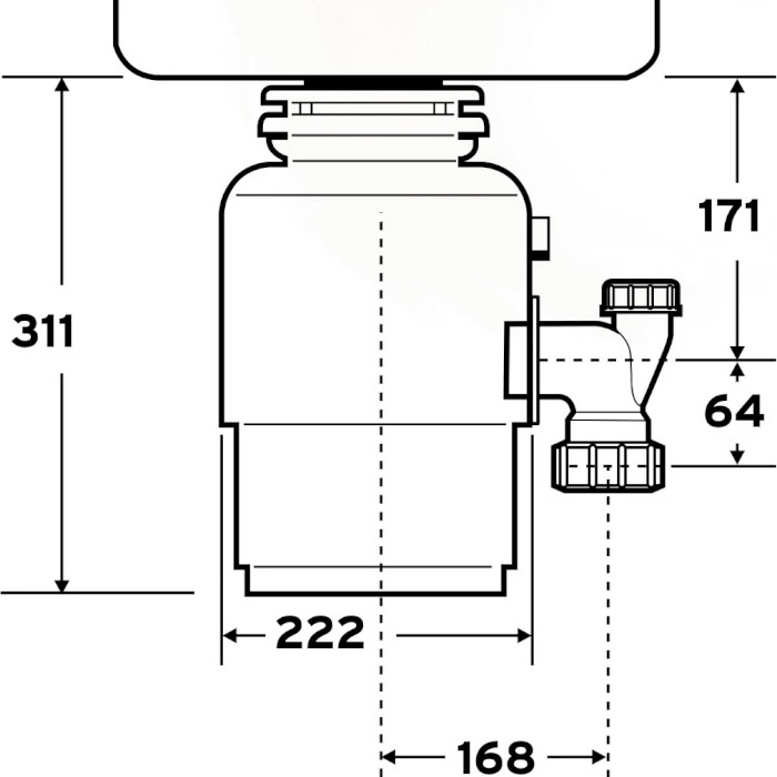 Подрібнювач харчових відходів INSINKERATOR Evolution 150