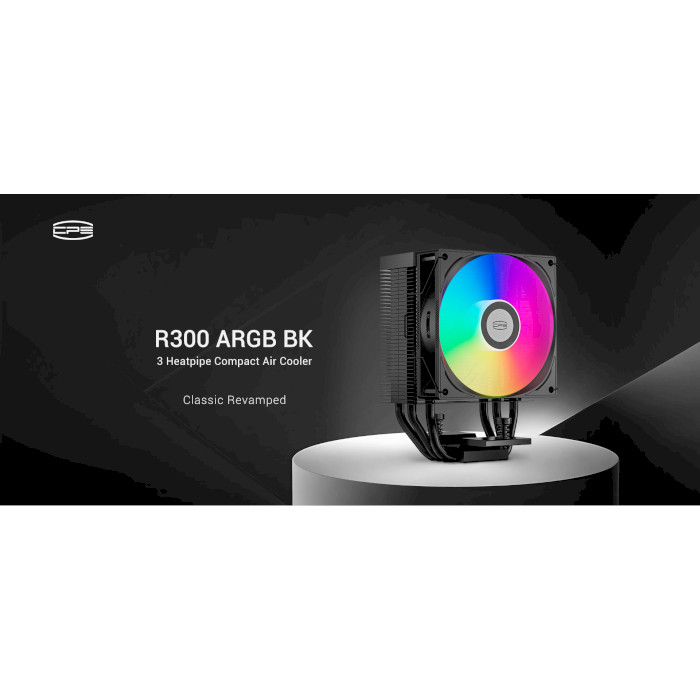 Кулер для процессора PCCOOLER R300 ARGB Black (R300-BKAWYX-US)