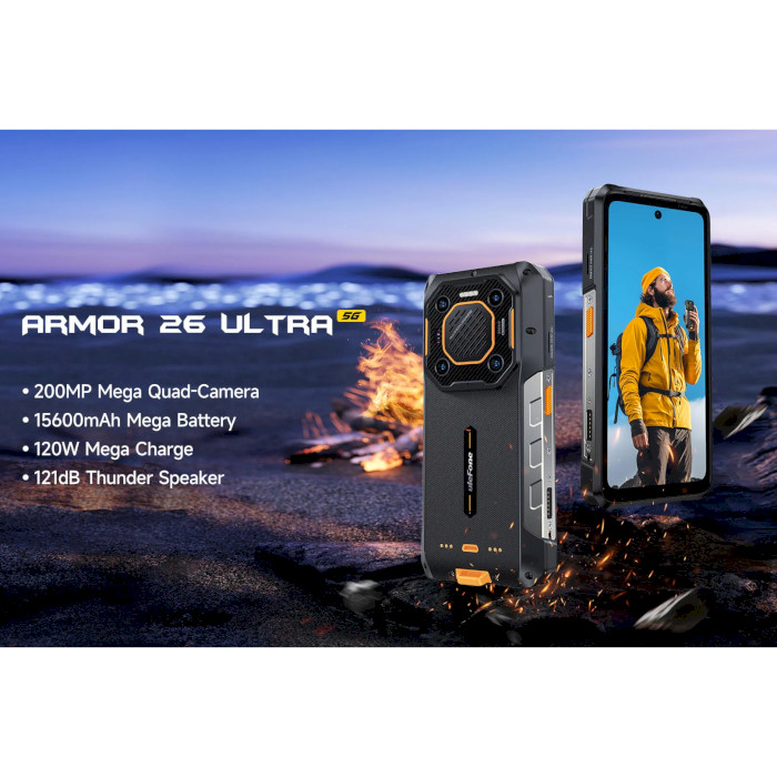 Смартфон-рація ULEFONE Armor 26 Ultra Walkie-Talkie 12/512GB Black