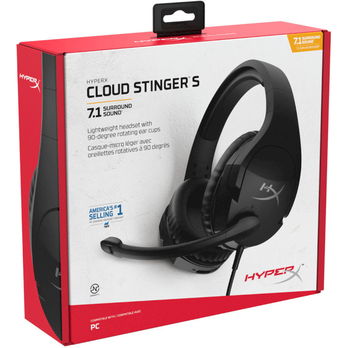 Навушники геймерскі HYPERX Cloud Stinger S Black (4P4F1AA)