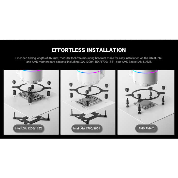 Система водяного охолодження ID-COOLING ZoomFlow 240 XT V2 White