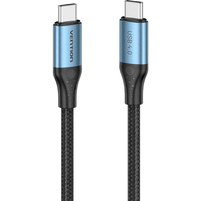 Кабель VENTION USB4.0 C Male to C Male 240W 5A 1м Black/Blue (TAVHF)