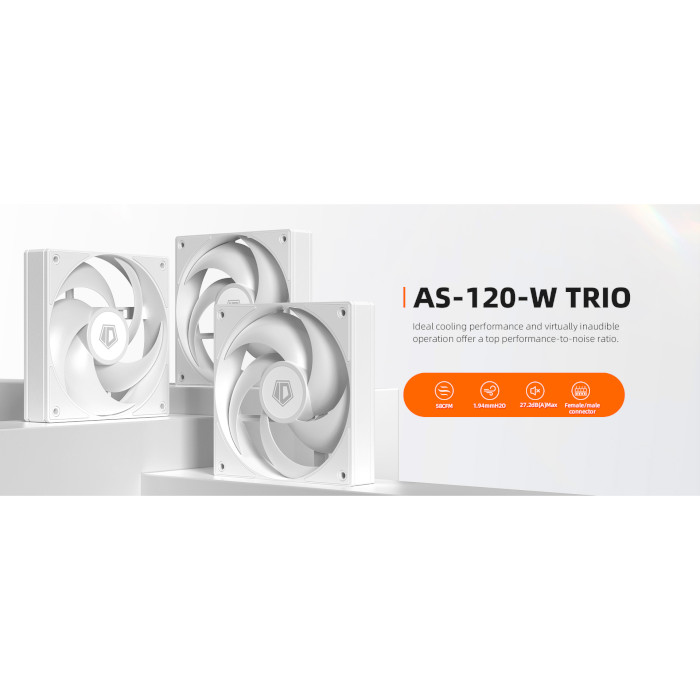 Комплект вентиляторів ID-COOLING AS-120-W Trio 3-Pack