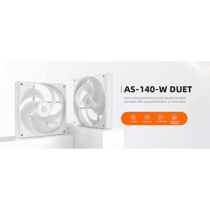 Комплект вентиляторів ID-COOLING AS-140-W Duet 2-Pack