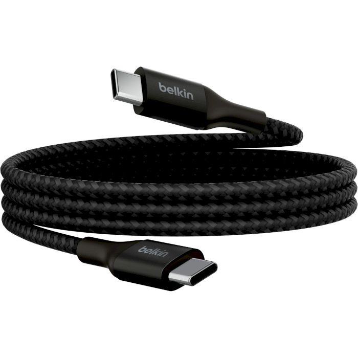 Кабель BELKIN Boost Up Charge Braided USB-C to USB-C 1м Black (CAB015BT1MBK)