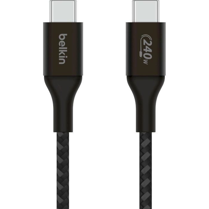 Кабель BELKIN Boost Up Charge Braided USB-C to USB-C 1м Black (CAB015BT1MBK)