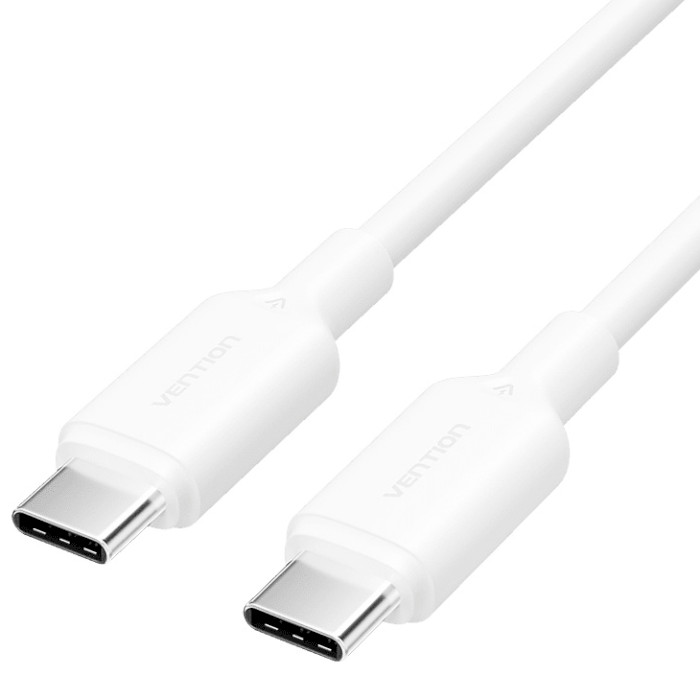 Кабель VENTION USB2.0 Type-C Male to Type-C Male 3A 1м White (TRCWF)