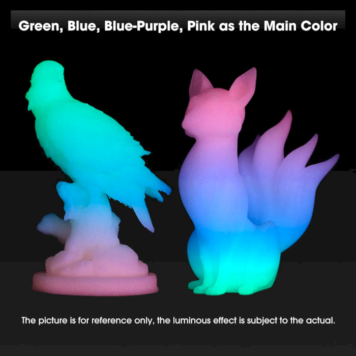 Пластик (філамент) для 3D принтера ESUN Luminous-PLA 1.75mm, 1кг, Rainbow (LUMINOUS PLA-P175RB1)