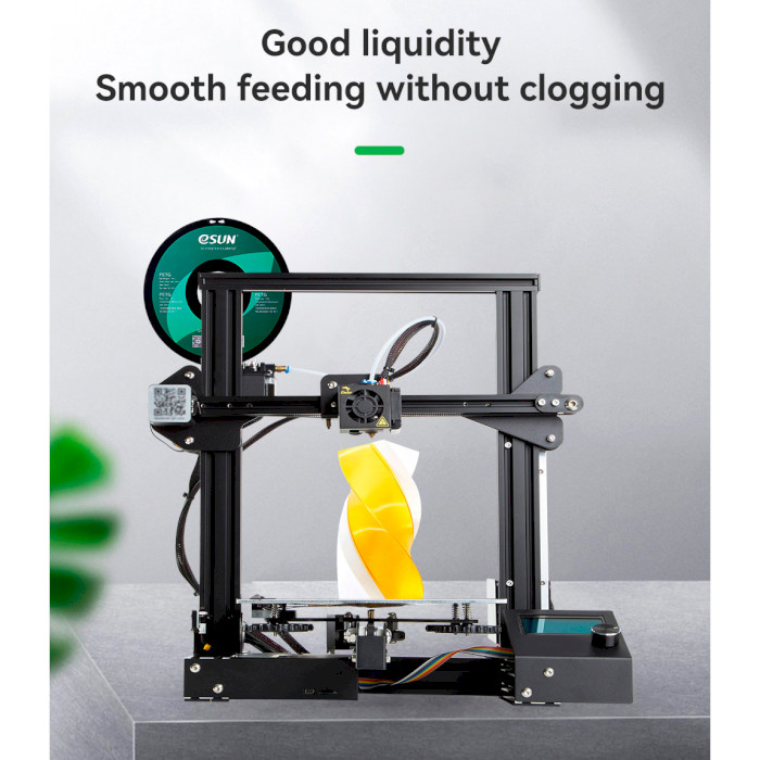 Пластик (філамент) для 3D принтера ESUN PETG 1.75mm, 1кг, Transparent Green (PETGREFILL175G-WE)