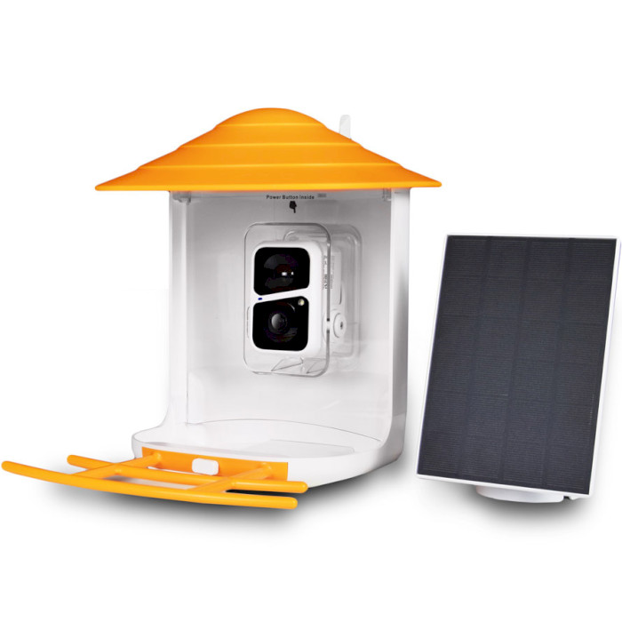 Розумна годівниця для птахів Smart Bird Feeder with W-iFi Camera and Solar Panel