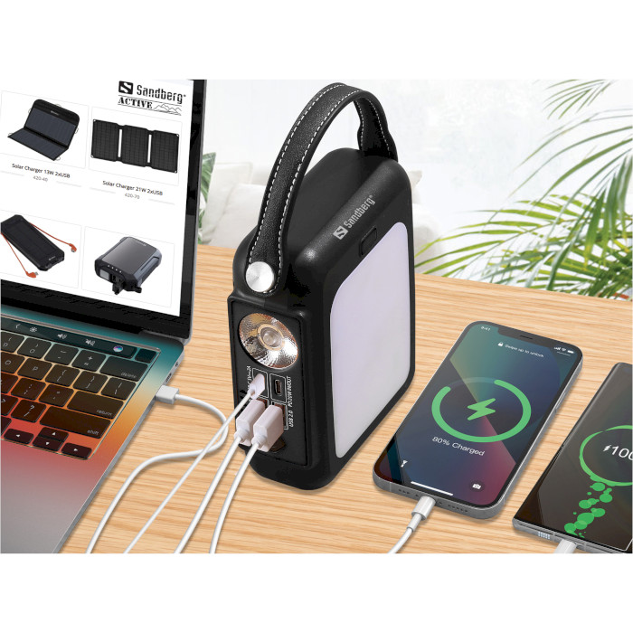 Повербанк SANDBERG Hand Crank Powerbank 20000mAh (420-79)