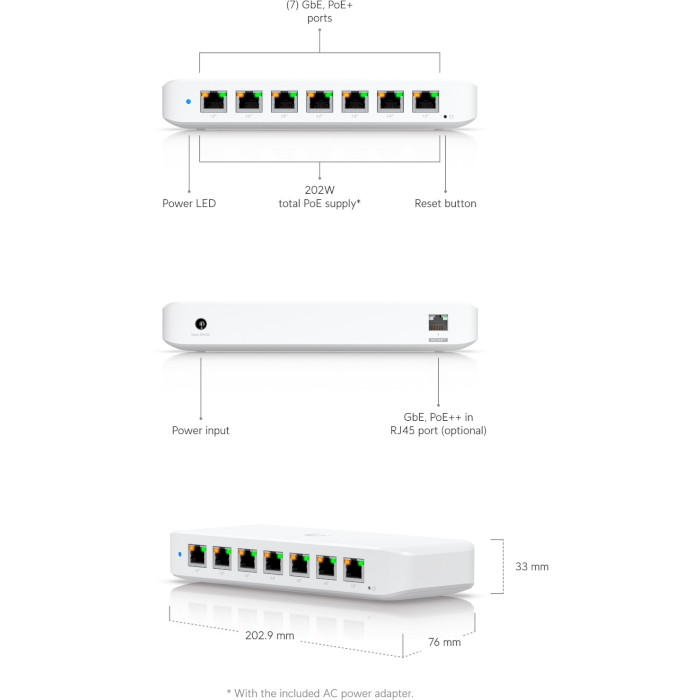 Коммутатор UBIQUITI UniFi Ultra 60W (USW-ULTRA-60W)