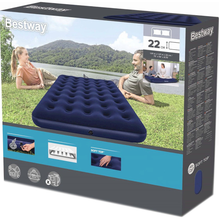 Надувной матрас BESTWAY Adult Inflatable Mattress 191x137 Blue