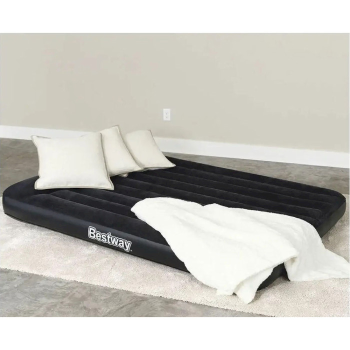 Матрас надувной c подголовником BESTWAY Tritech Airbed Queen Built-in 203x152 Black