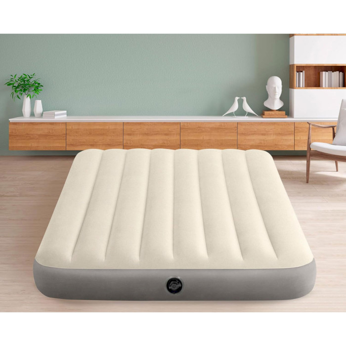 Надувной матрас INTEX Dura-Beam Standard Single-High Air Mattress Series 191x137 Beige (64102)