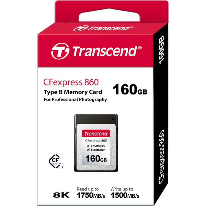 Карта памяти TRANSCEND CFexpress Type B CFexpress 860 160GB (TS160GCFE860)