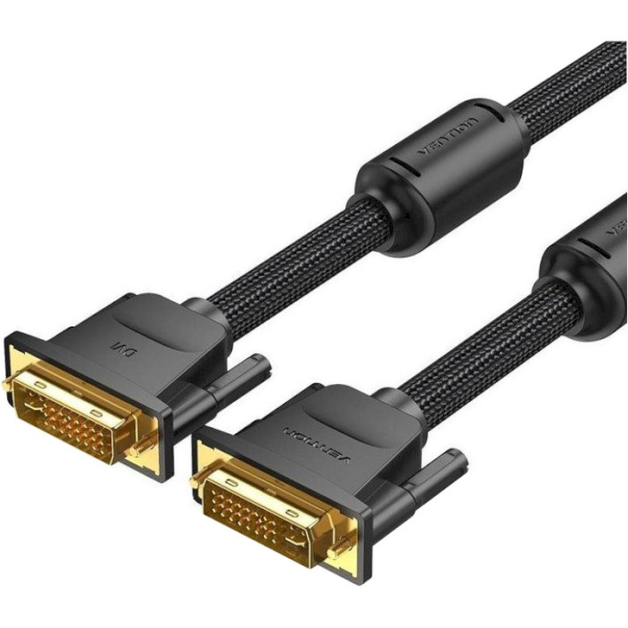 Кабель VENTION DVI Cable 24+1 Male to Male DVI 3м Black (EAEBI)