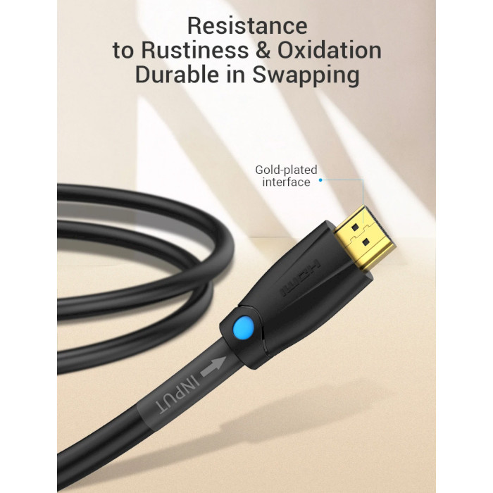 Кабель VENTION HDMI Cable for Structure Cabling Engineering HDMI v2.0 10м Black (AAMBL)