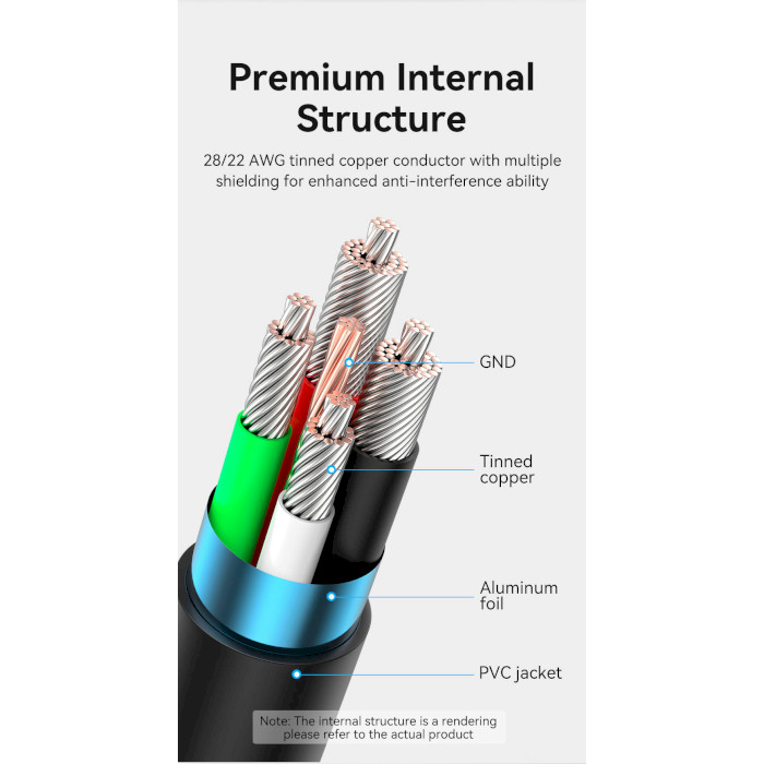 Кабель VENTION USB2.0 AM to CM Cable 3м Black (CTHBI)