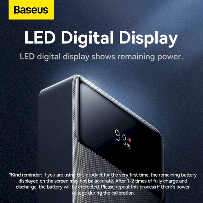 Повербанк BASEUS Bipow Digital Display Fast Charge25W 20000mAh Black (PPBD080001)